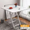 Mesa Plegable, Mesa de Comedor, Mesa Pequeña para Uso Doméstico, Mesa Redonda Simple, Mesa Portátil para Viviendas de Alquiler, Uso en Exteriores, Montaje de Puesto, Mesa Cuadrada para Comer