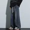 Jeans retro americanos para hombre, marca de moda, nuevos pantalones largos casuales rectos holgados de pierna ancha para hombre de primavera y otoño para verano