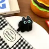 Clip de sellado de papelería de PP acrílico Gato lindo Clip para notas de dibujos animados Gato negro Estilo Ins