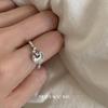 Suzyacc KR Anillo de Luna y Estrella Azul Glaciar Diseño de Nicho Anillo Premium para Dedo Anillo Ajustable para Mujeres