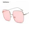 Jamie 3308/8033 Espelho Plano Transparente Armação Grande Quadrada Óculos de Sol Retrô Estilo de Rua Moda Óculos de Sol com Lente Oceânica