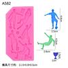 Fútbol béisbol golf balón figura deportiva modelado molde de silicona DIY accesorios decoración de pastel atleta