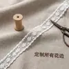 Cinta de Encaje de Malla de Algodón Puro de 8.5 cm de Ancho con Ribete de Flores Bordadas en Color Blanco Crudo Borde Ondulado Accesorios para Ropa Bricolaje