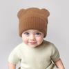 Gorro de oso para bebé otoño e invierno comercio exterior en stock gorro de punto de alta elasticidad para niños y niñas