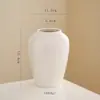 Jarrón de Cerámica Blanca, Estilo Minimalista Moderno, Versátil para Sala de Estar y Mesa de Comedor, Adecuado para Arreglos Florales, Plantas Hidropónicas y Decoraciones de Escritorio