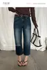 T-PLATFORM Colección Otoño 2026 Jeans Rectos de Corte Delgado para Mujeres Petites, Pantalones Tipo Cigarrillo Supermodelo 58052