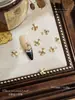 Accesorios de aleación para arte de uñas de cruz tachonados con diamantes vintage, accesorios de decoración DIY de metal estilo punk oscuro al por mayor