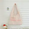 Bolso de lona retro de estilo japonés con bloques de color y letras a doble cara, nuevo bolso tote grande de gran capacidad para el día a día, bolso de hombro y cruzado para estudiantes