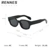 Gafas de Sol Rectangulares Retro de Marco Pequeño Raine para Hombres y Mujeres, Estilo Europeo y Americano, Esenciales Simples para Fotografía Callejera, Elegantes Gafas de Sol para Proteger del Sol