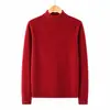 Suéter Pulóver de Punto para Mujer, Cuello Medio Alto, Capa Base Otoño/Invierno, Engrosado, Corto, Elegante, para Mamá