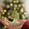 Árbol de Navidad 6.5cm Cerámica Cepillada Hecho a Mano Adorno Giratorio Regalo de Navidad Artesanías Creativas Mayoreo