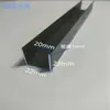 Canal en forma de U de aleación de aluminio, pintado en negro, 22*22*1mm, con ranura interior de 20mm para tablero de madera, Canal U-Aluminio para Vidrio, Tira Decorativa