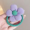 Bonita banda para el cabello con flores, lazo para el cabello para niños, cuerda para el cabello elástica y duradera, banda de goma para el cabello para niñas, cubierta de cuero