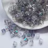 Contas Quadradas Contas de Vidro Imitando Cristal DIY Joias Feitas à Mão Pulseira Materiais para Contas Acessórios de Contas Soltas 4mm