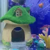 Decoración de Paisajismo para Acuario Musgo Artificial Hongo Casa Pequeña Resina Adornos Pequeños Casa Refugio para Peces y Camarones Rocalla Plantas Acuáticas