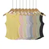 1520-26 Otoño Estilo Coreano Ajuste Delgado Cuello Redondo Chica Picante Color Helado Chaleco de Punto Sin Mangas Canalé Camisa Base