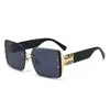Nuevas Gafas de Sol Mismo Estilo para Hombres y Mujeres Montura Polygonal con Flash Estilo de Lujo Accesible Transfronterizo Gafas de Sol de Alta Gama para Celebridades de Internet 3172