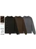 Tejido de punto cepillado imitación cachemir Diseño para hombre Punto de cuello redondo Otoño Nuevo Holgado Suave Cera Tejido Punto Superior