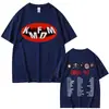 Camiseta com Estampa Gráfica Rock Band Kmfdm Tour 97 Verão Masculina e Feminina Retrô Gótico Punk Streetwear