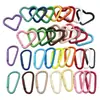 Mosquetón de Anilla de Resorte en Forma de Corazón Pintado de Colores Hebilla de Equipaje Hecha a Mano DIY Llavero Joyería Materiales Accesorios