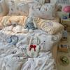 Conjunto de Cama Classe A Quatro Peças Algodão Puro Conjunto de Cama Três Peças Algodão Puro Lençóis Capa de Edredom Capa de Edredom Cama Lençóis Dormitório Estudantil Conjunto de Três Peças 4