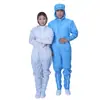 Ropa Protectora Clase 100 con Malla con Cordón, Traje Antiestático de Una Pieza con Capucha, Ropa para Sala Limpia de Laboratorio, Ropa de Trabajo Antipolvo y Antiestática