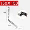 Código de ángulo de acero inoxidable engrosado de 90 grados alargado soporte en forma de L soporte de placa de capa de ángulo recto pieza de fijación conector de ángulo de hierro