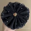 Goma para el pelo de estilo coreano, tamaño extragrande, de intestino de cerdo, estilo casual para niñas, linda cuerda floral para coleta con lazo