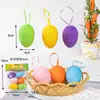 Huevos de Pascua de venta transfronteriza en stock, espuma de colores, partículas, conejo, simulación, zanahoria, decoración navideña.