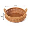 Cesta de frutas tejida de imitación de ratán estilo pastoral para el hogar, cesta de almacenamiento para verduras de cocina, cesta para la compra en la sala de estar y el dormitorio.