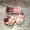 4*6 esencia A Un producto borla de maquillaje sin látex forma de gota de agua calabaza corte oblicuo borla de maquillaje borla para lavar la cara algodón de maquillaje huevo de belleza doble uso húmedo y seco
