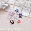 Arte de uñas Dibujos animados Joyería Tridimensional Internet Rojo Mixto Suave Lindo Oso Fresa Conejo Blanco Usar Pegatina de Uñas Decoración