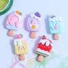 Helado dulce de dibujos animados DIY crema pegamento teléfono móvil carcasa taza de agua pegatina sombreros horquilla brillo resina accesorios de joyería