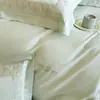 Juego de cuatro piezas para dormitorio de algodón sateen 100% algodón de fibra larga de alta gama clase A bordado estilo lujo ligero algodón puro ropa de cama para todas las estaciones