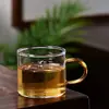 Copo de Degustação de Chá de Vidro Transparente Copo de Chá Espesso Resistente ao Calor com Alça Conjunto de Chá Kung Fu Copo de Mestre Copo com Alça Pequena Doméstico