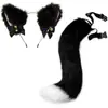 Cosplay Orejas de Gato Aro para el Cabello Accesorios de Cola de Gato Hechos a Mano Lindo Gato Madre Animal Oreja Accesorios para el Cabello Accesorios de Cola de Animal Traje