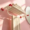 Nai Feifeng Estante para Toallas de Dopamina Estante de Almacenamiento para Baño Montado en Pared Rojo Acero Inoxidable Estante para Toallas