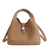 Bolsas de Alta Gama para Mujer 2026 Nuevo Bolso Cubo Retro Simple y Moderno Bolso Cesta de Mano Bolso Cruzado de Hombro Único
