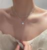 Colar de Gota em Prata S925 para Mulheres, Design de Nicho de Luxo Leve, Estilo Minimalista Simples, Corrente de Clavícula da Moda com Toque de Luxo e Franjas