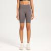 Pantalones cortos deportivos para mujer, ajustados, elásticos, con huecos cruzados, transpirables, de secado rápido, de cintura alta, ajustados, para yoga