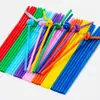 Formas Modernas y de Moda Pajitas de Arte Creativo Pajitas Hechas a Mano Material Versátil de Bricolaje para Niños de Guardería Pajitas
