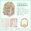 Pegatina de paisaje grande 3D tridimensional cabaña escena en miniatura colección este tamaño grande estilo chino hecho a mano DIY pegatina