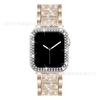 Adecuado para Apple iWatch 10a Generación Reloj Inteligente Apple Metal Diamante Correa de Reloj + PC Diamantes Doble Fila Marco de Reloj