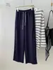 Pantalones de pliegues de capa de aire tipo plátano con diseño para mujer 26 Otoño estilo coreano holgados adelgazantes de cintura alta rectos casuales de largo hasta el suelo