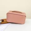 Pele PU Bolsa Travesseiro Popular Feminina Cosméticos Produtos de Higiene Pessoal Bolsa de Cosméticos Grande Capacidade Armazenamento Dividido Bolsa de Cosméticos