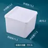 Caja de almacenamiento cuadrada de plástico, caja de plástico con tapa o sin tapa, caja de almacenamiento de material PP elevado, tamaño mini pequeño