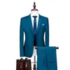 Nuevo Conjunto de Traje de Otoño para Hombre Estilo Coreano Ajustado Ropa de Trabajo de Negocios Monos Traje de Vestido de Boda Hombre