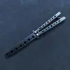 Cuchillo de Mariposa de Acero Inoxidable de Práctica Peine Elegante Cuchillo Ornamental Juguete Plegable Cuchillo de Mano Americano Csgo Sin Filo