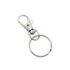 Gancho Giratório de Liga de Zinco com Fecho de Boca de Peixe Chaveiro 35mm Mosquetão para Cão + Argola Dupla Argola de Chaveiro Acessórios de Ferramentas DIY