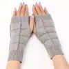 Guantes Triangulares Cortos G295 Nuevos Mangas de Lana Tejidas Sin Dedos para Otoño e Invierno para Hombres y Mujeres Calentadores de Brazos para Escribir